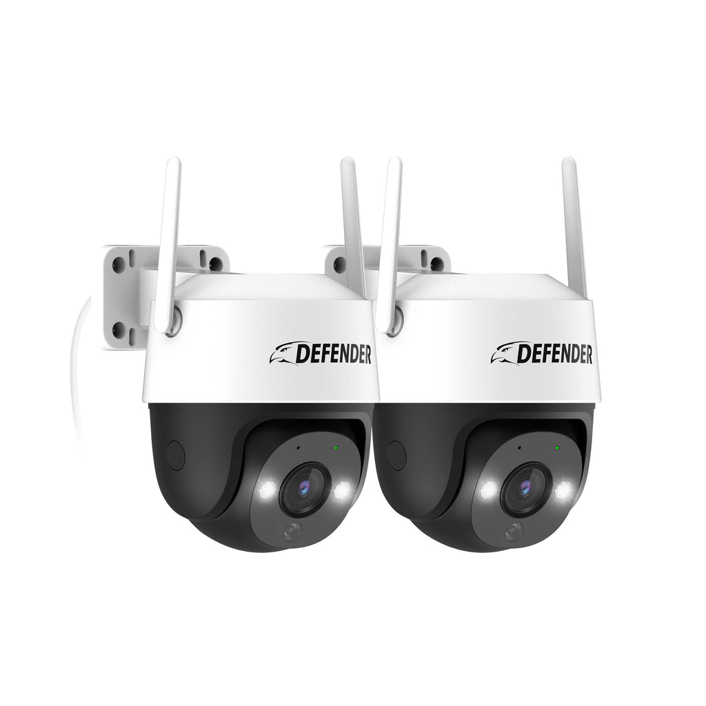 Guard Pro PTZ 2K QHD 360 Degree Wi-Fi Outdoor Plug-In Power Security Camera, 2 Pack
