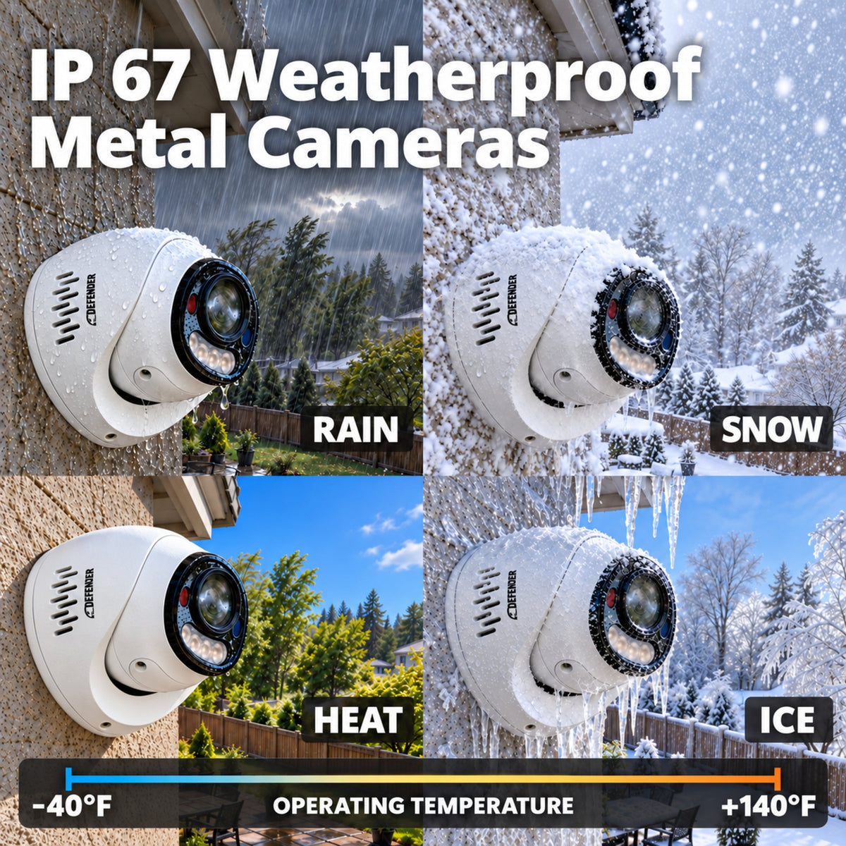 Defender ProSight - IP67 Weatherproof Metal Cameras