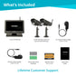 PhoenixM2 Non-WiFi. Plug-In Power Security System with 2 Metal Cameras