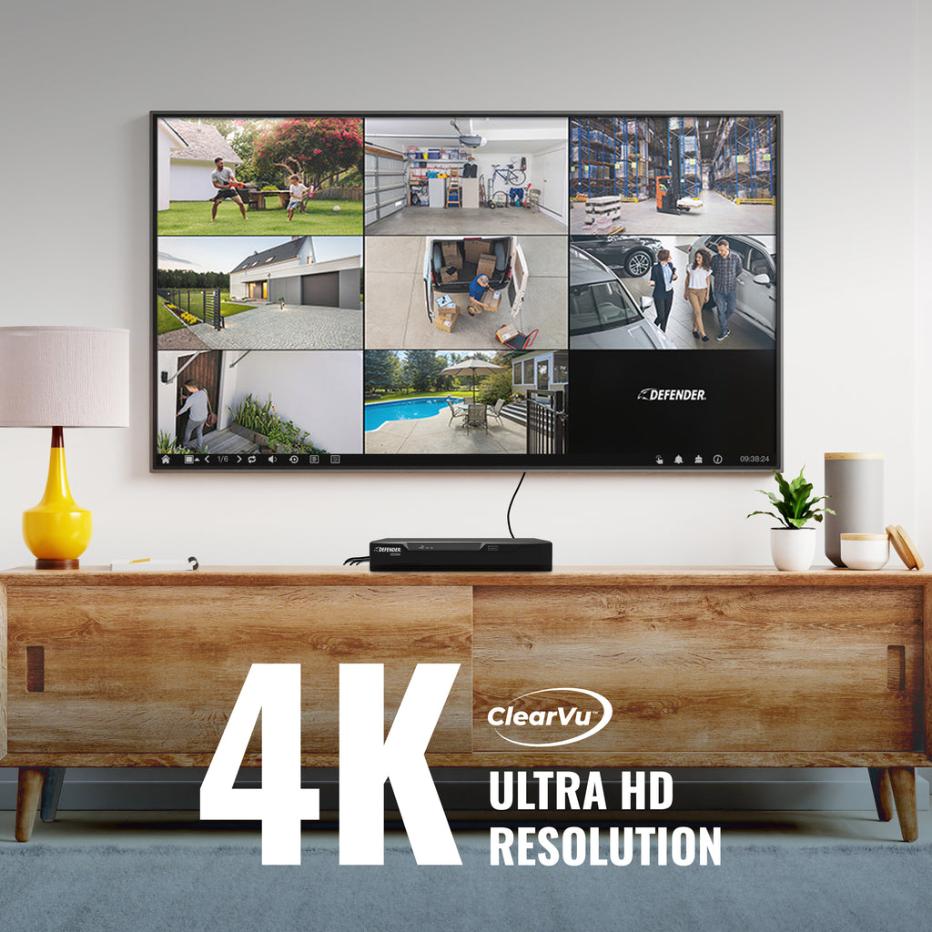 4K Vision Ultra HD Wired 8 Channel DVR Security System with 8 Cameras (Certified Open Box)