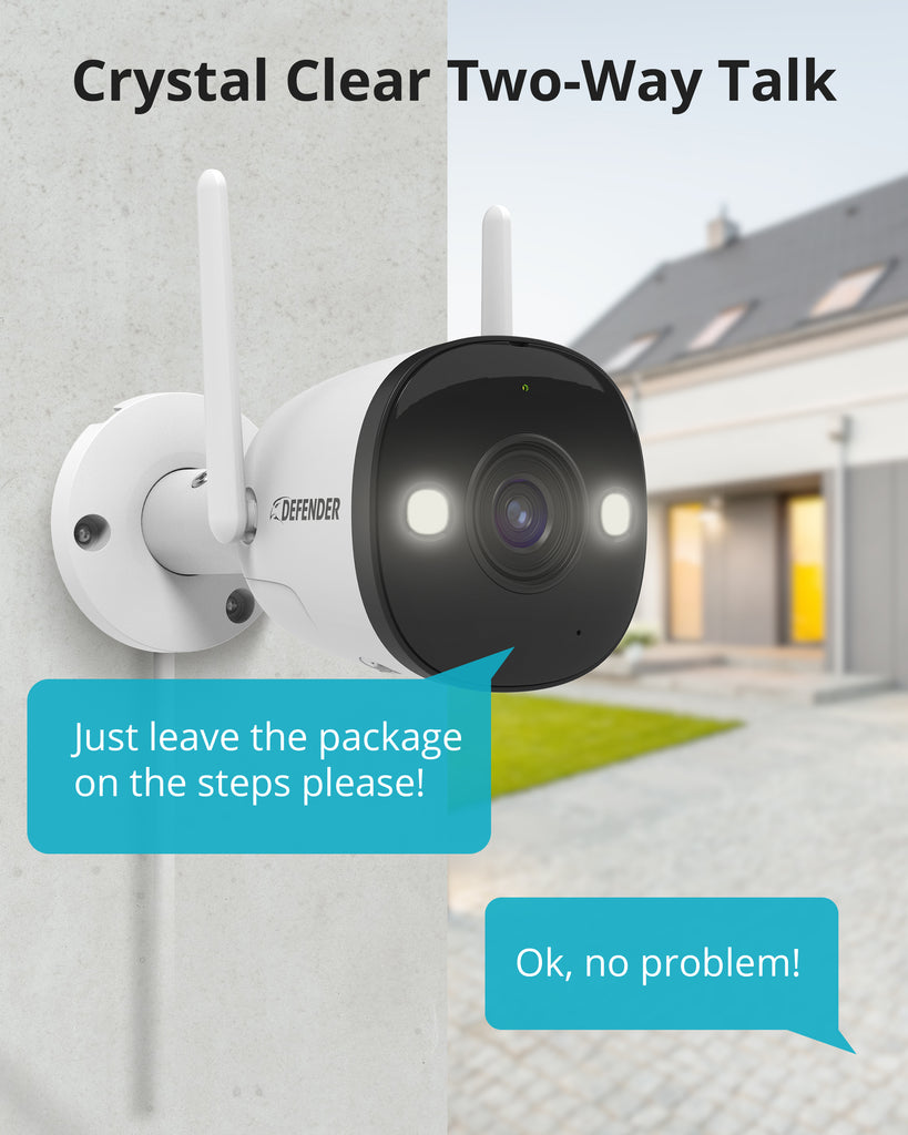 EXCLUSIVE BUNDLE: Guard Pro 2K WiFi. Plug-In Power Security Camera, 4 Pack. 4 256GB SD Cards