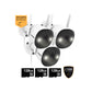 EXCLUSIVE BUNDLE: Guard Pro 2K WiFi. Plug-In  Power Security Camera, 3 Pack, 3 128GB SD Cards