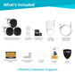 EXCLUSIVE BUNDLE: Guard Pro 2K WiFi. Plug-In  Power Security Camera, 3 Pack, 3 128GB SD Cards