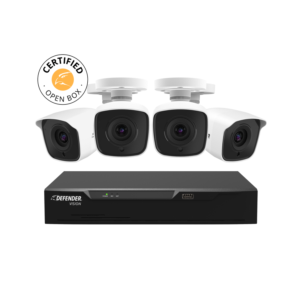 4K Vision Ultra HD Wired 4 Channel DVR Security System with 4 Cameras (Certified Open Box)