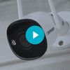 EXCLUSIVE BUNDLE: Guard Pro 2K WiFi. Plug-In Power Security Camera, 4 Pack, 4 128GB SD Cards